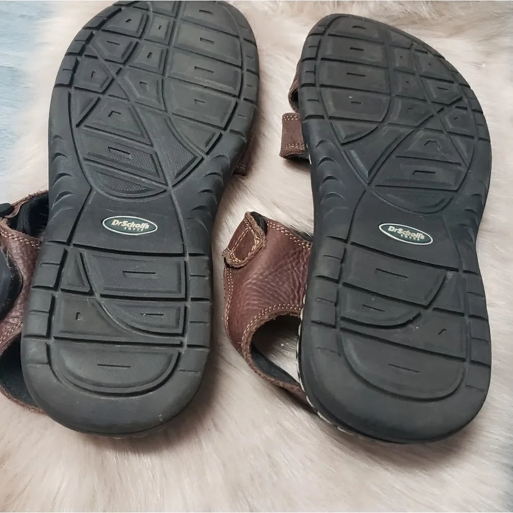 Dr. Scholls Mens Leather Memory foam Sandal